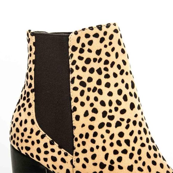 FINAL PRICE! Tan Leopard Print Chelsea Boots - Picture 5 of 6